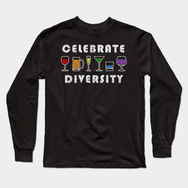 Celebrate Diversity Beer Long Sleeve T-Shirt by TriHarder12